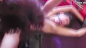Lesbian Bound Gaged & Pussy Slapped