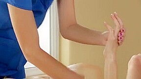 Lesbian Gets Foot Massage