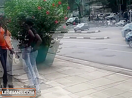 Lesbian Pick Up Artist Dominates Black MILF She Just Met On The Street!