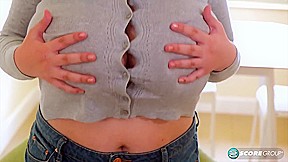 Lissa Hope In Super Busty Plays With Her Big Natural Puppies Topless