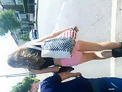 Londonperv's Candids 2014 - teen 18+ in Tight Pink Shorts