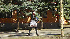 Look under my skirt Jeny Smith spinning in a miniskirt in public