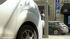 Look under my skirt Jeny Smith spinning in a miniskirt in public