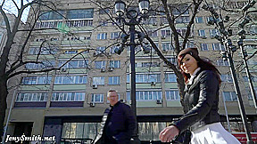 Look under my skirt Jeny Smith spinning in a miniskirt in public