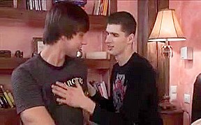 Lustful twinks screw each other on the bed