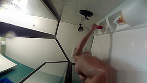 MILF Kirsten showers with an underwater camera