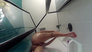 MILF Kirsten showers with an underwater camera