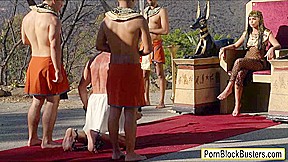 Majestic master Selena Rose fucks her servant outdoors