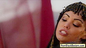 Majestic master Selena Rose fucks her servant outdoors