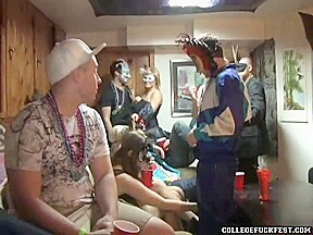 Mardi gras coed slut fucking amateur dick