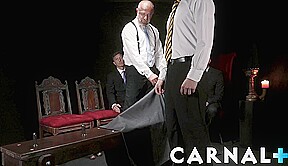 MasonicBoys Three sexy suited DILFs seduce and bareback jock
