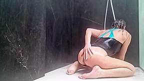 Masturbates To Squirting Orgasm In Shower