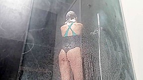 Masturbates To Squirting Orgasm In Shower