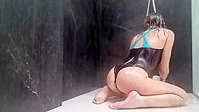 Masturbates To Squirting Orgasm In Shower