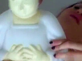 Masturbating with a Baby Jesus Statue