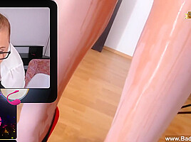 Multiple Intense Squirt Standing On Nylons, Feet & Heels - Double Pleasure: Sex Toys In Ass & Pussy