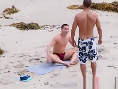 Muscular yoga stud pickedup for anal pounding