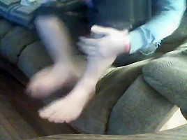 My feet really smell Sniff them!
