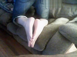 My feet really smell Sniff them!