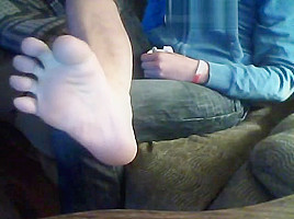 My feet really smell Sniff them!
