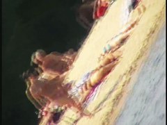 Naked bimbos at the beach on beach video
