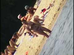 Naked bimbos at the beach on beach video