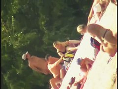 Naked bimbos at the beach on beach video