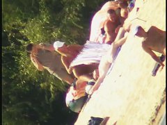 Naked bimbos at the beach on beach video