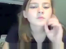 Nasty teen 18+ webcam strip and play - no study tonight for this cutie