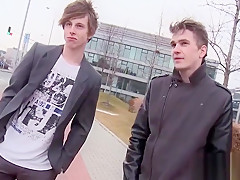 Naughty weenie riding with gay stud