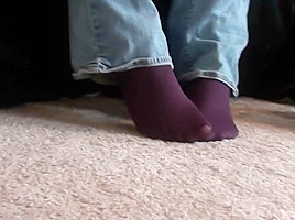 Nylon Socks Feet Play