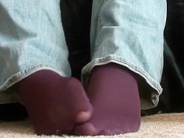 Nylon Socks Feet Play