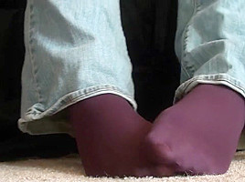 Nylon Socks Feet Play