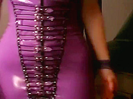 Paige Richards Spanking Her Leatherbound Slave