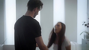 Perverted brunette petite teen 18+ banged by a boyfriend