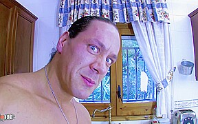 Petite French Brunette Trying A Huge Cock In Her Ass