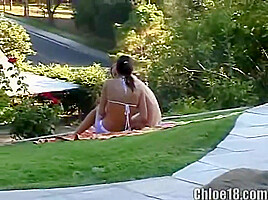 Petite lesbian teens 18+ lick each other out