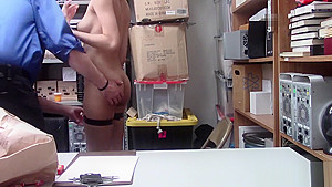 Petite teen 18+ tied by a cop because she tried to escape