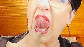 Pov licking nylon hand