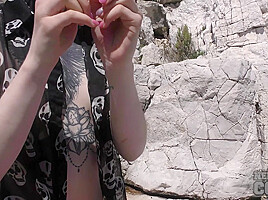 Public Beach Lesbian Pov Sex Tape On Vacation With Miss Pussycat And Andy teen 18+