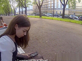 Pulled euro babe banged on