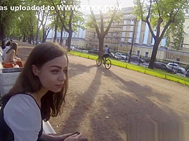 Pulled euro babe banged on