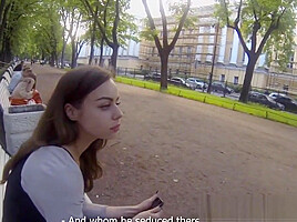 Pulled euro babe banged on