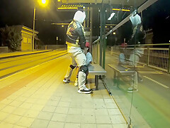 Quick Risky Sex On Public Bus Stop Squirting Orgasm And Cum In My Mouth & More   Dada Deville