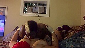 Red spandex mask play