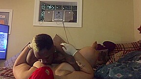 Red spandex mask play