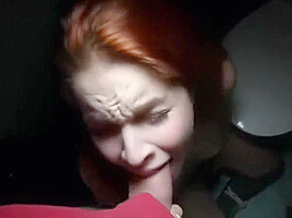 Redhead Suck and Fuck in Public Bathroom