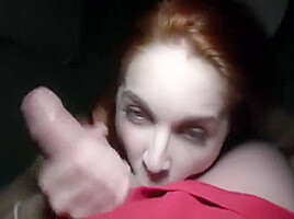 Redhead Suck and Fuck in Public Bathroom