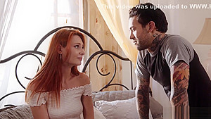 Redhead teen 18+ seduces and fucks with older stepbro