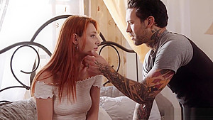 Redhead teen 18+ seduces and fucks with older stepbro